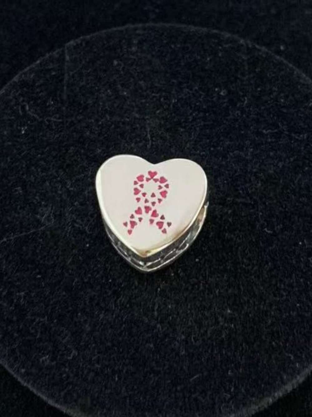 Pandora Hope Ribbon,Pink Enamel Charm